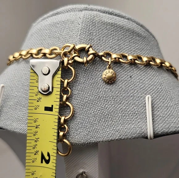 [J. CREW] Gold Crystal Drop Bib Statement Necklace - Picture 12 of 16